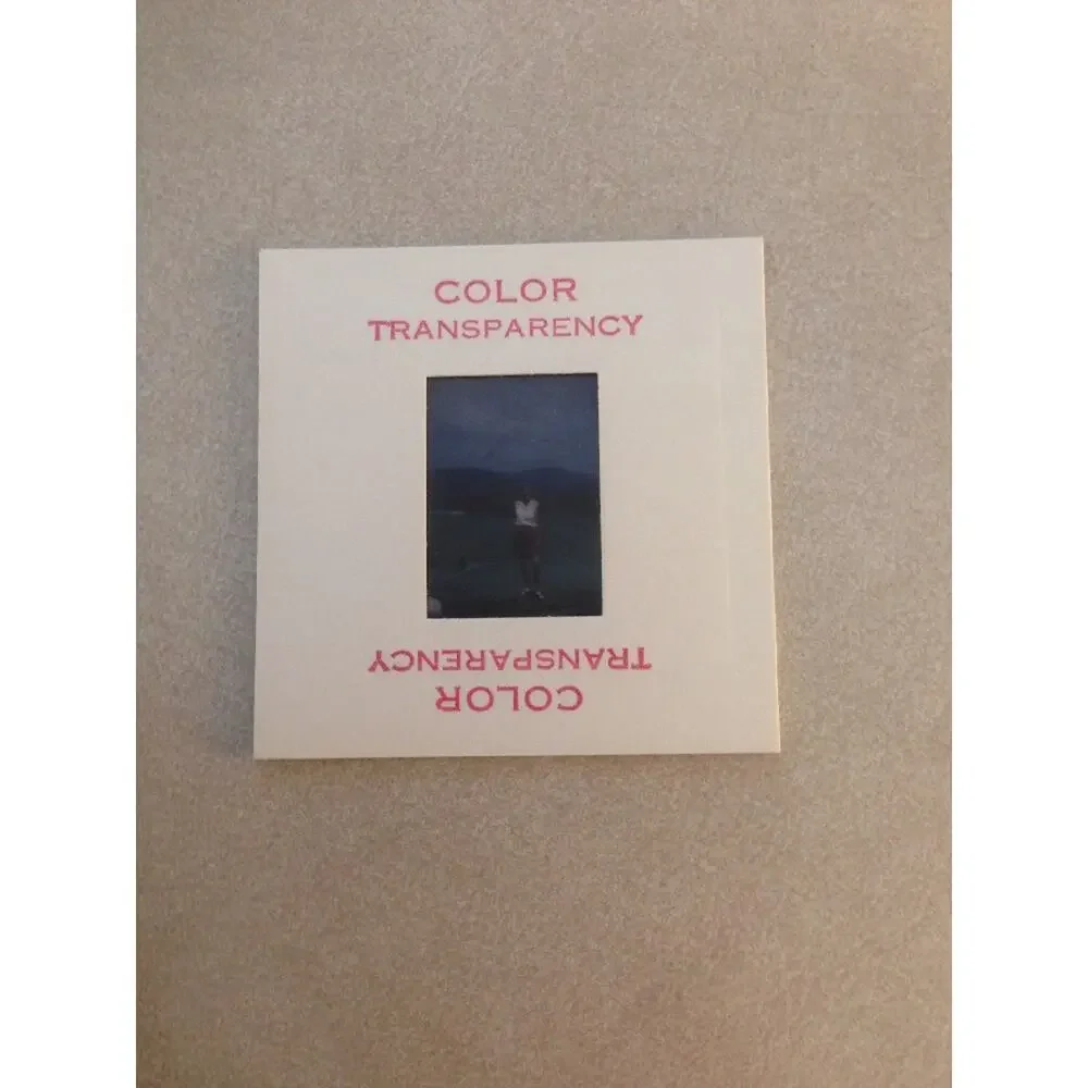 Vintage 1940s Kodachrome Blue Ridge Mountains Golf Woman Photograph Color Slide